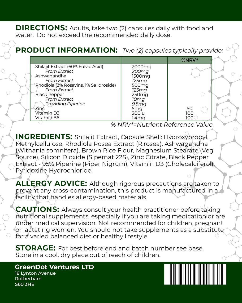 Shilajit Adaptogen Complex | 90 Capsules | Energy, Vitality & Resilience